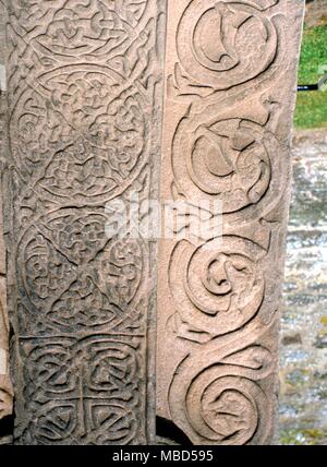 Pictish. 8e siècle dans le cimetière croix Picte à Aberlemno, Ecosse Banque D'Images