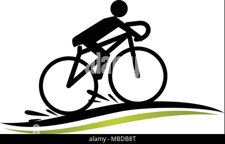 Modèle de Vélo stylisé Illustration de Vecteur