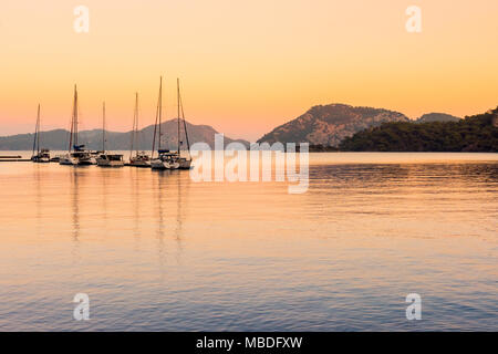 Bateau en mer Egée. Bodrum Mugla, Turquie Banque D'Images