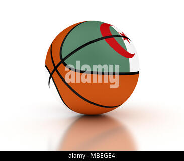 L'équipe de basket-ball algérien (isolé avec clipping path) Banque D'Images