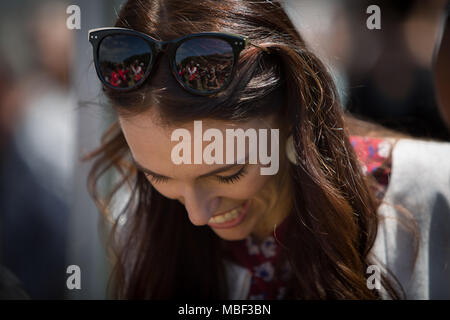 Premier Ministre de la Nouvelle-Zélande Jacinda Ardern, à Auckland, Nouvelle-Zélande, le 21 décembre 2017. Banque D'Images