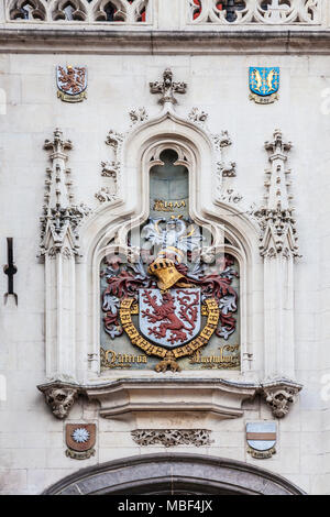 Close-up de l'armoiries sur la bv ou vieux Péage à Bruges, Brugge, Belgique() Banque D'Images