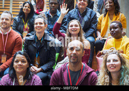 Femme de participants, l'auditoire de la conférence Banque D'Images