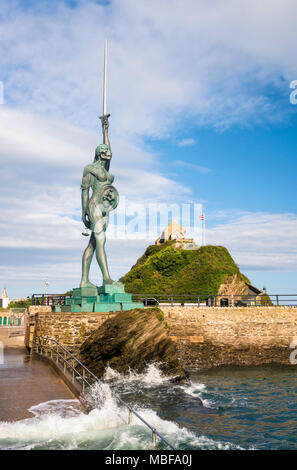 Damien Hirst statue Verity à Ilfracombe, Devon, Angleterre, Royaume-Uni Banque D'Images