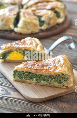 Torta Pascualina - Tarte aux épinards et à la ricotta Banque D'Images