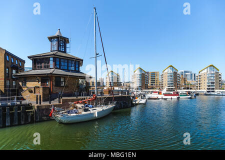 Le limehouse Basin à Londres, Angleterre Royaume-Uni UK Banque D'Images