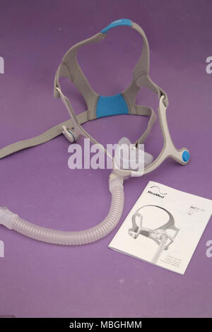 ResMed CPAP Airfit masque nasal N20 pour les personnes qui souffrent d'apnée du sommeil Banque D'Images