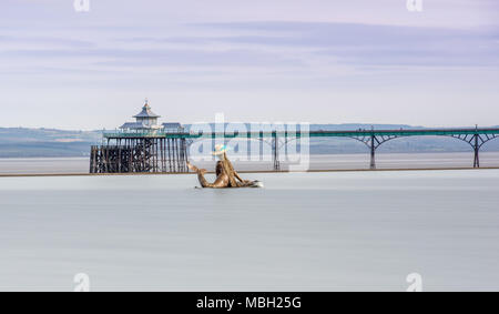 Le lac marin Clevedon Banque D'Images