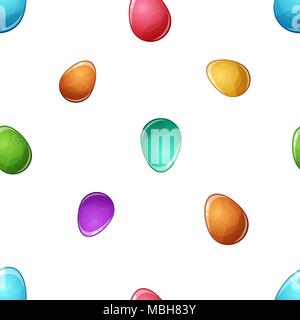 Caricature transparente oeuf motif. Bleu, Jaune, rouge, rose, vert. Illustration de Vecteur