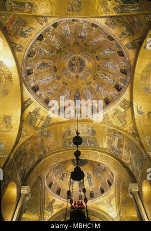 Le dôme de l'ascension dans la basilique Saint-Marc, Venise Banque D'Images