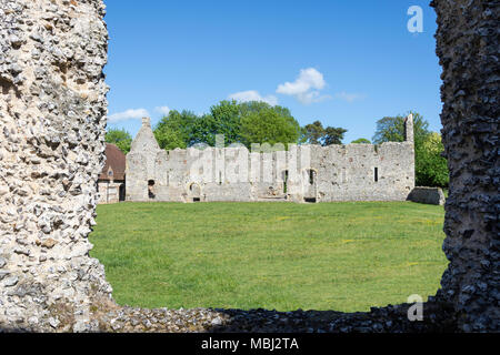Bishop's Waltham Palace ruine, Bishop's Waltham, Hampshire, Angleterre, Royaume-Uni Banque D'Images