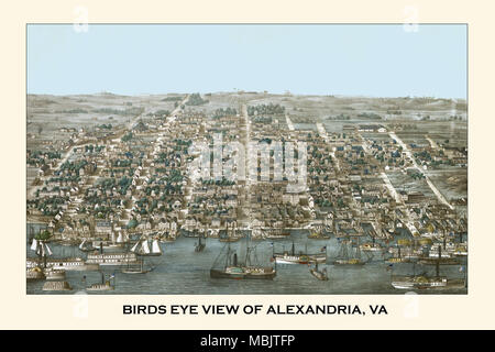 Birds Eye View of Alexandria, VA Banque D'Images