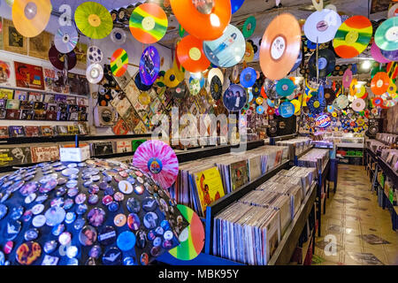 Vinyl records shop à San Telmo. San Telmo, Buenos Aires, Argentine. Banque D'Images