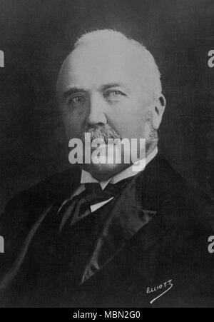 Portrait de Sir Henry Campbell Bannerman - ( 1836 - 1908 ) Premier ministre sous le roi Édouard VII - photographie par Elliot Banque D'Images