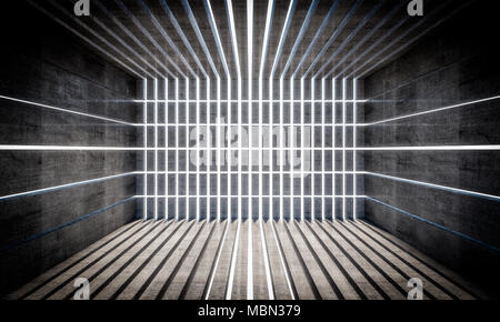 L'image de rendu 3D de béton géométrique Banque D'Images