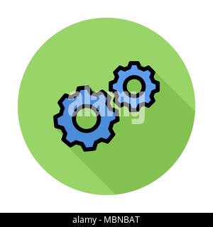 Pignon. L'icône de couleur unique sur le cercle. Vector illustration. Illustration de Vecteur