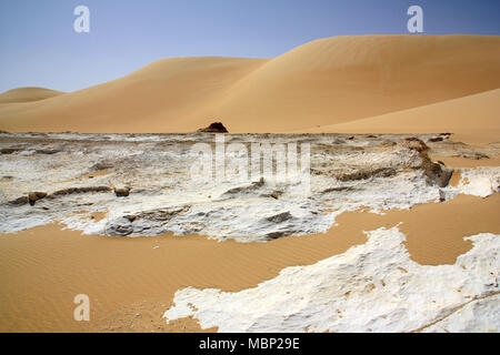 De belles dunes de sable dans le désert du Sahara, près de l'oasis de Siwa, Egypte Banque D'Images