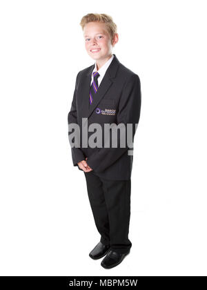 Boy in school uniform Banque D'Images