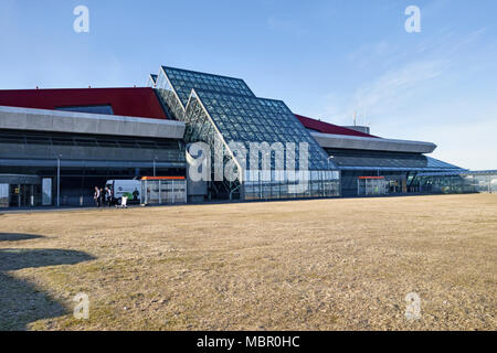 L'aéroport de Keflavik à Reykjavik, Islande. Le bâtiment principal du terminal (Terminal Leif Erikson, ou de l'Air terminal Leifur Eiríksson) Banque D'Images