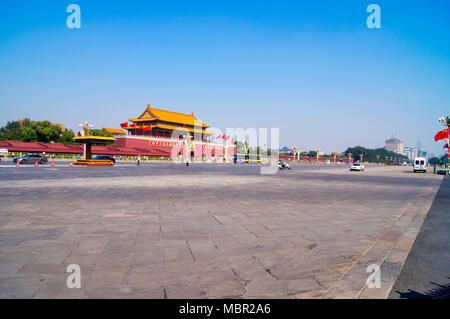 L'entrée de la Cité Interdite à Beijing, Chine, vue du côté nord de la place Tiananmen. Banque D'Images