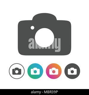 L'icône de caméra simple symbole vecteur Conception logo graphique Set Illustration de Vecteur