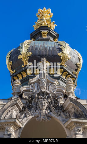 Kronentor ou Couronne Gate. Le Palais Zwinger. Dresde, Allemagne. Banque D'Images