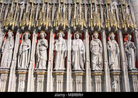 Écran rois dans la cathédrale de York (Angleterre) Banque D'Images