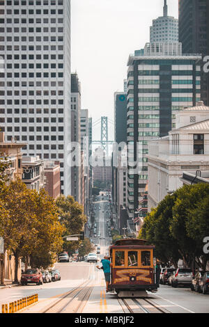 Les tramways de San Francisco Banque D'Images