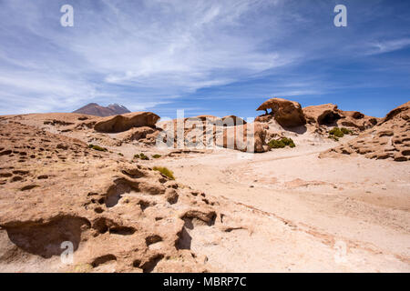 Formations rocheuses du désert de Dali en Bolivie à Eduardo Avaroa la réserve nationale de faune andine en Bolivie Banque D'Images