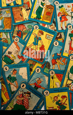 Jeux de carte de l'ancien français Banque D'Images