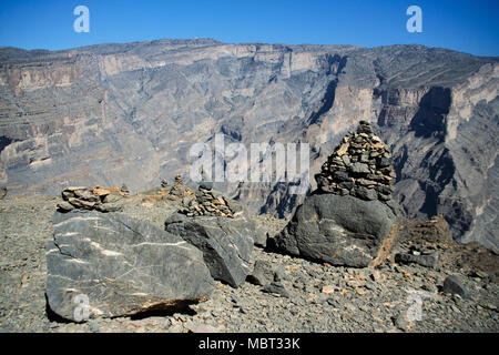 Jebel Shams, montagnes Hajar, Oman Banque D'Images