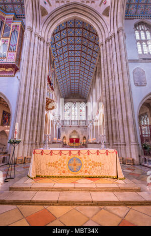 Autel Central à l'église cathédrale de St Edmundsbury ( aka St Edmund, St James, St Dennis) à Bury St Edmund's, en Angleterre. Banque D'Images