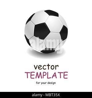 Ballon de soccer sur fond blanc Illustration de Vecteur