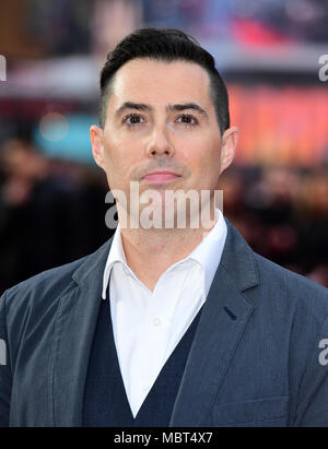 Réalisateur Brad Peyton participant à la première européenne de rampage, tenue à l'Cineworld à Leicester Square, Londres Banque D'Images