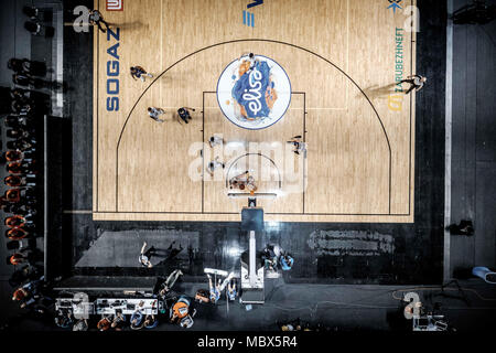 Tallinn, Tallinn, Estonie. Apr 11, 2018. VTB United League jeu comme BC Kalev Cramo a perdu 95:105 pour le CSKA Moscou à Saku Suurhall à Tallinn. Credit : Hendrik Osula SOPA/Images/ZUMA/Alamy Fil Live News Banque D'Images