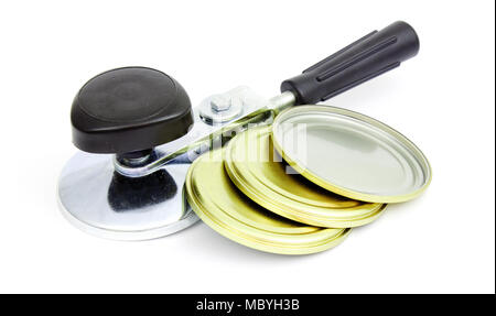 La machine pour la fermeture hermétique des bateaux avec de la nourriture en conserve Banque D'Images