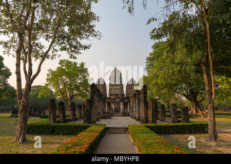 Wat Si Sawai Sukhothai Historical Park, Temple de la province de Sukhothai, Thaïlande. L'Asie du Sud Est. Site du patrimoine mondial de l'UNESCO. Banque D'Images