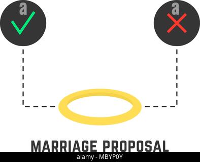 Comme le mariage proposition de sélection Illustration de Vecteur