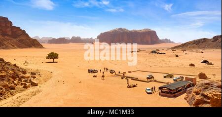 Le désert de Wadi Rum, Jordanie Banque D'Images