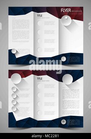 Brochure modèle avec des triangles, modèle de conception à faible effet polygone Illustration de Vecteur