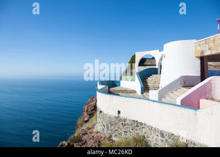 Vue sur le mirador turístico, Carretera Escénica, Baja California, Mexique Banque D'Images