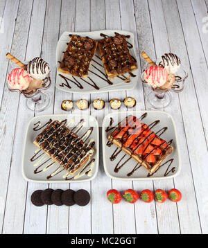 De délicieux desserts faits maison Banque D'Images