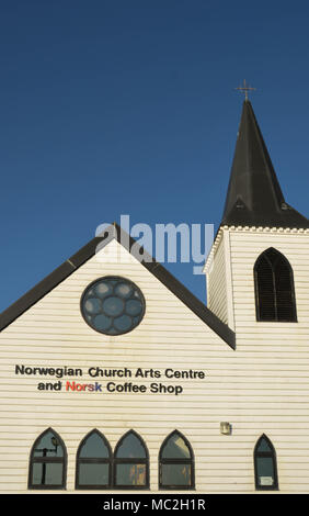 L'Église norvégienne historique de Cardiff Bay Banque D'Images