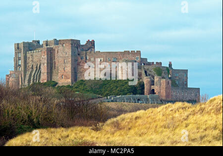 Château de Bamburgh Northumberland Coast Banque D'Images