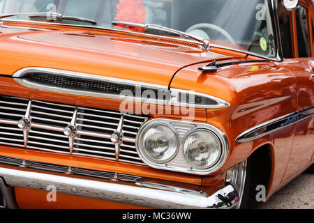 1959 parkwood Chevrolet station wagon à un american car show. UK Banque D'Images