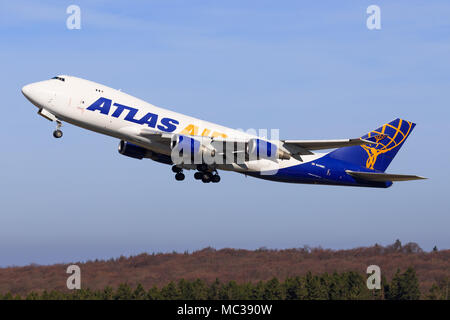 Hahn/Allemagne : Boeing 747 d'Atlas à hahn/Allemagne 28.03.2017 Banque D'Images