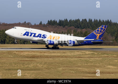 Hahn/Allemagne : Boeing 747 d'Atlas à hahn/Allemagne 28.03.2017 Banque D'Images