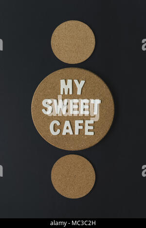 My Sweet Cafe café lettrage pour affichage mural Banque D'Images