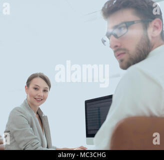 Femme d'affaires réussie dans l'office Banque D'Images