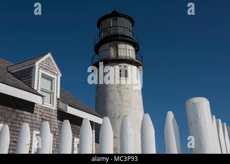 Le Highland Light est un phare construit en 1797 sur le Cape Cod National Seashore à North Truro, Massachusetts. Banque D'Images